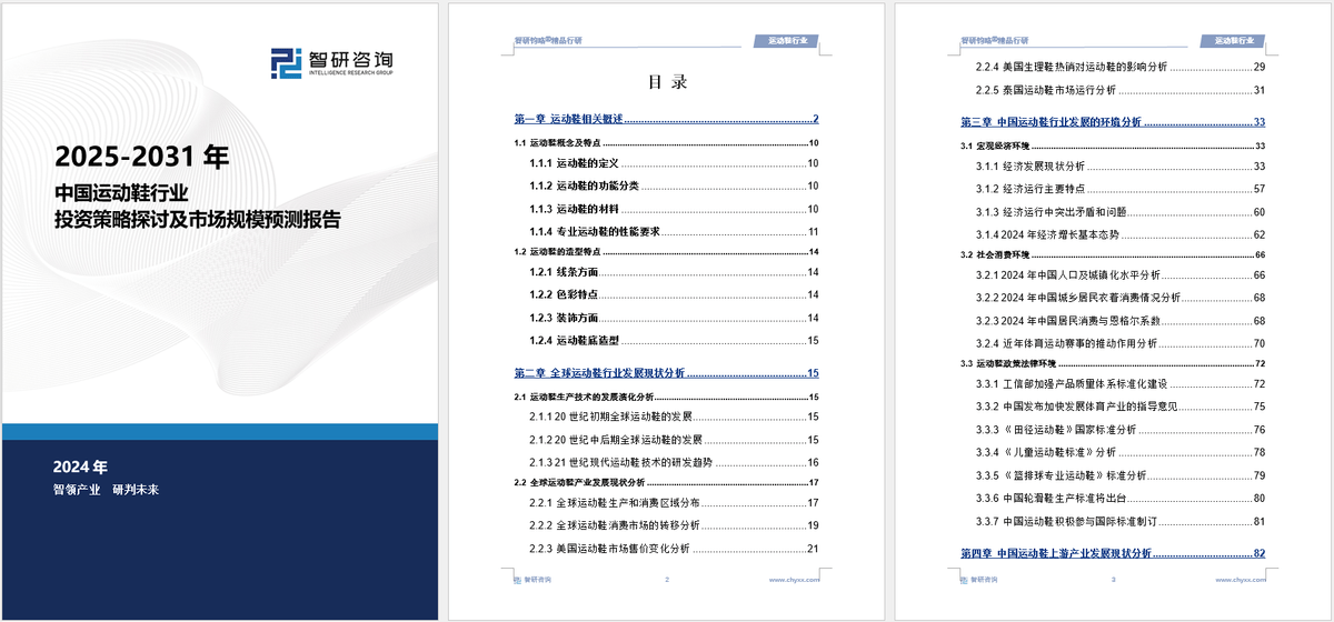 及投资前景研究报告（2025-2031年）bsports网页版中国运动鞋行业发展现状(图1)